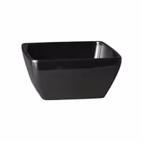 (6 adet) Kase - PURE - Melamin - 0,4L - köşeli - 125x125mm - Derinlik:60mm - Siyah
