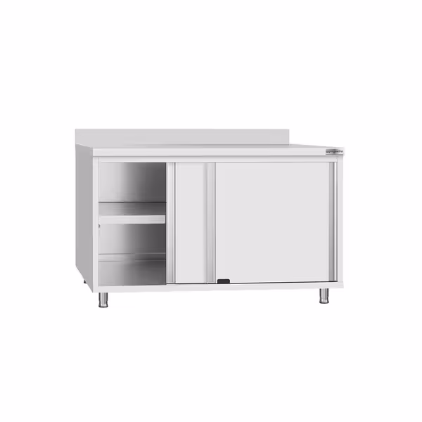 خزانة قاعدية ستانلس ستيل KOPENHAGEN ECO - 1200x600mm - أبواب منزلقة - مع حاجز خلفي