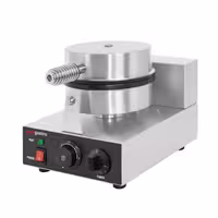 Commercial Waffle Maker - Single - Manual - 1.3kW - Shape: Hearts - Ø 180mm - plates with Teflon coating