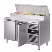 Tabella ta' Preparazzjoni PREMIUM – 1360 mm – 2 bibien – għal 7 x GN 1/3