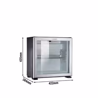 DOMETIC | ثلاجة ميني بار - RH 429 LDAG - 422 مم - 20 لترًا - بباب زجاجي واحد وفتح الباب إلى اليسار