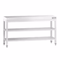 طاولة عمل ستانلس ستيل PREMIUM - 1600x800mm - مع رف سفلي & رف وسطي