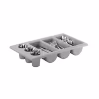 (6 Stück) GN 1/1 Besteckbehälter - 530x325mm - Polypropylen - 6 Fächer