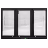 Barski hladnjak - 1350 mm - 320 l - s 3 staklena vrata - crna