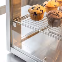 Countertop display fridge Self-Service - 350L - 1400mm - Double glazing - square - with 2 shelves - rear sliding doors