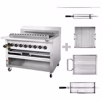 Commercial Gas Chargrill - for Adana & Shish Kebabs - 15 Auto-Rotating Skewers - 36.2kW - Freestanding - 1120mm - 790mm Deep - 8 Burners