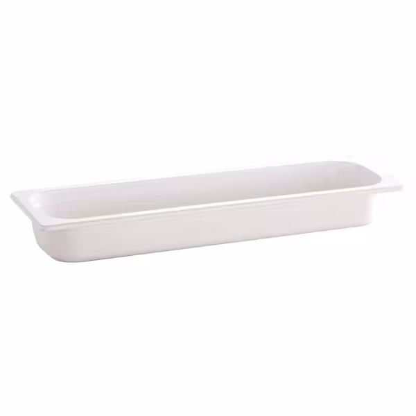 (6 pcs) Melamine Gastronorm Tray GN 2/4 - ECO - White - 3L - Depth: 65mm