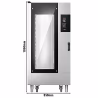 Commercial Electric Bakery Combi Oven - Digital Controls - 16x EN 600x400 - incl. Trolley & internal rack