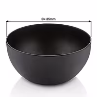 (6 pcs) Dessert Bowl - Stainless Steel - round - Ø 85mm - Depth: 40mm - Black