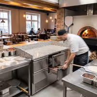 Commercial Pizza Prep Counter - Granite Top ECO - 1400x700mm - 6 drawers