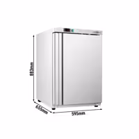 Szafa mroźnicza magazynowa mini ECO – stal nierdzewna – 200 L – z 1 drzwiami – wewnętrzna strona drzwi z tworzywa sztucznego