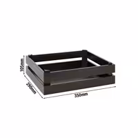 Ahşap Sunum Kutusu - SUPERBOX - Siyah - 350x290x105mm - GN 1/2 ile uyumlu