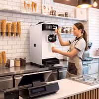 Commercial Soft Serve Ice Cream Machine - 20-26L/h - 1.6kW - for 1 flavour - Countertop - Pre-Cooling