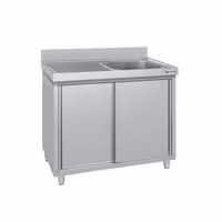 Sudoper s ormarićem ECO - inox - 1200 x 700 mm - s 1 koritom - korito desno