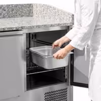 Commercial Pizza Prep Counter - Granite Top ECO - 1400x700mm - with 3 doors