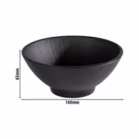 (6 adet) Kase - NERO - Melamin - 0,5L - köşeli - 160x160mm - Derinlik:65mm - Siyah