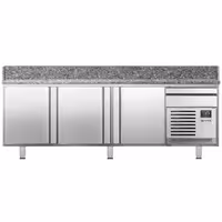 Table réfrigérée à pizza Premium PLUS - 2305 x 800 mm - avec 3 portes & 1 tiroir