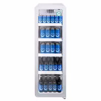 GASTRO-COOL | Rashladna vitrina za pića - 418 mm - 140 l - uski - s 1 staklena krilna vrata & LED osvjetljenjem