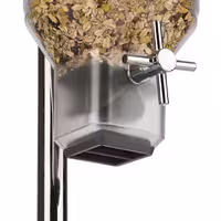 Mısır Gevreği Dispenseri - FRESH+EASY - tekli - Dönme Mekanizması - 1 Plastik Hazne - 4,5L - Paslanmaz Çelik Stand