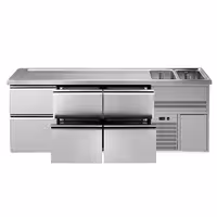 Direct Draw Beer Dispenser / Kegerator PREMIUM PLUS - 2500x700mm - with 6 drawers