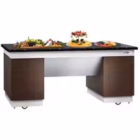 Buffet neutro BELFAST - 1600 mm - piano di lavoro in granito nero