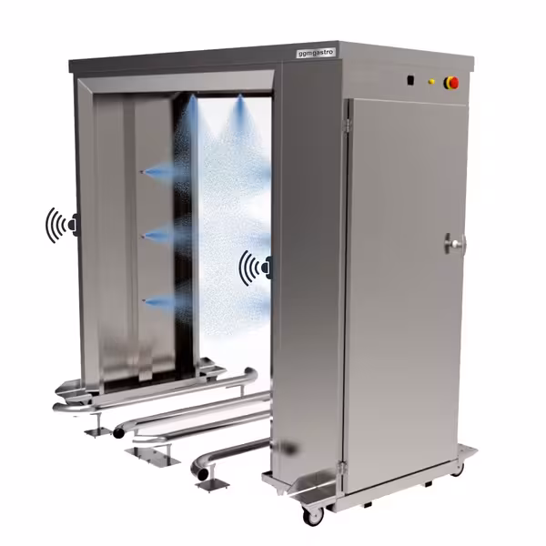 Sistem de dezinfectare pentru căricior de cumpărături – 50 W – oțel inoxidabil