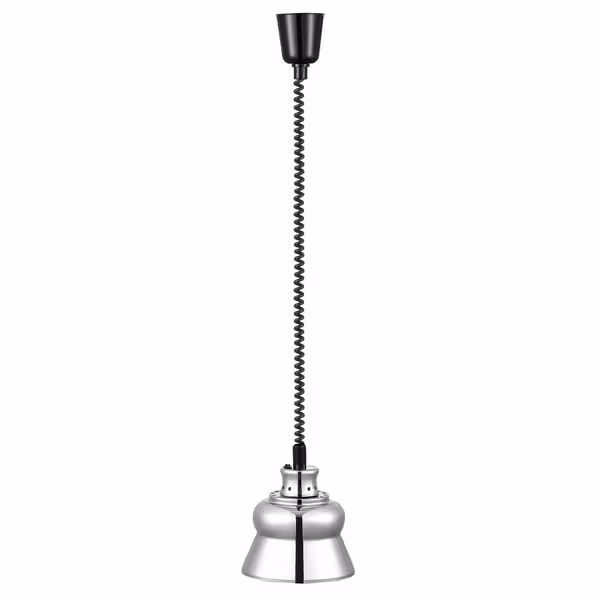 Infracrvena grijaća svjetiljka - 275 W - sjenilo Ø 228 mm - podesiva po visini - srebrna