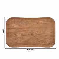 (12 komada) CAMBRO | CENTURY™ - Pladanj od stakloplastike - Pravokutan - 530x370 mm - Drveni izgled smeđeg maslinovog drveta - Glatko
