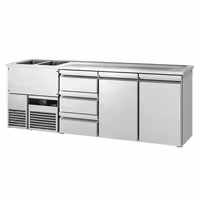 Direct Draw Beer Dispenser / Kegerator PREMIUM - 2500x700mm - 2 Doors & 3 Drawers
