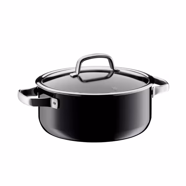 WMF | Fusiontec Mineral - Frigideira - Ø 240mm - 4,4 litros - incl. tampa de vidro - preto