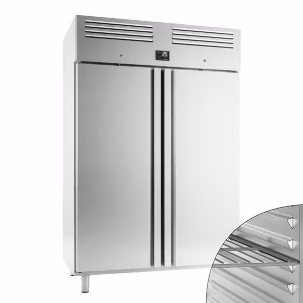 Szafa chłodnicza ze stali nierdzewnej Premium PLUS – GN 2/1 – 1240 litrów – dwudrzwiowa