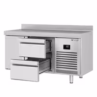 Aukstuma galds PREMIUM PLUS - 1468x600 mm - 250 l - ar 1 durvīm - ar 2 atvilktnēm - Ar apmali