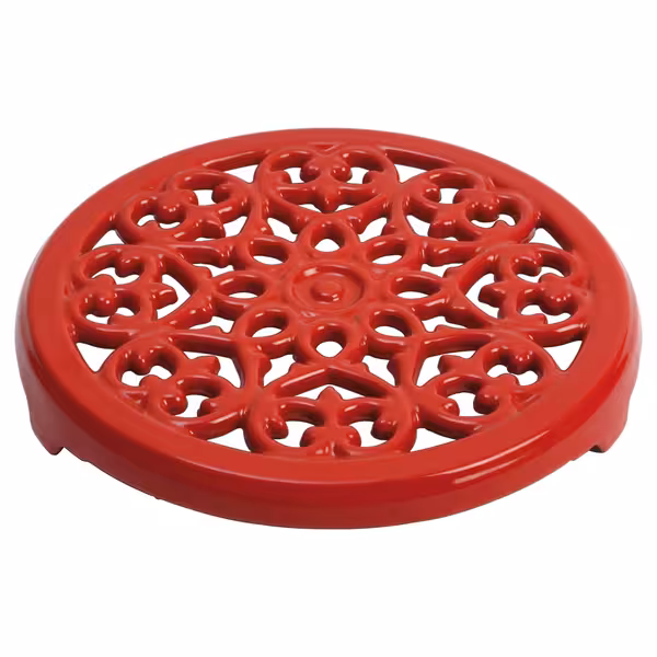 STAUB | SERVING - Podmetač za lonce Lilie - 230 mm - Lijevano željezo - Crvena boja trešnje