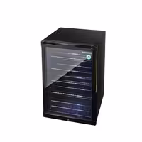 GASTRO-COOL | Barski hladnjak - 540 mm - 130 litara - Sa 1 staklenim krilnim vratima - Crna boja