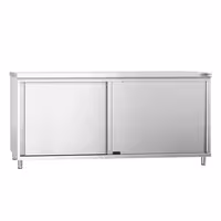 خزانة قاعدية ستانلس ستيل PREMIUM - 1800x800mm - أبواب منزلقة