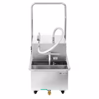 Filtar za friteznо ulje s ispusnim ventilom - 510x850x965 mm | 550 W | 220–240 V | 50 Hz | kapacitet filtracije do 48 l/min - nehrđajući čelik | s kotačima - uključuje 5 filtera