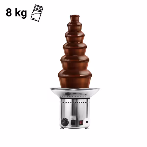 Commercial Chocolate Fountain - Cascade Waterfall - 6-Tier - Capacity: 8kg - 300W - Height: 840mm