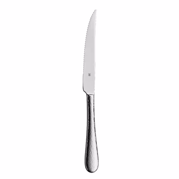 (12 pieces) WMF | Sitello Pizza Knife – 18/10 Stainless Steel - 235 mm - Polished - Hammered Finish - Monobloc