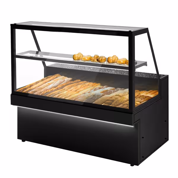 Savitarnos šaldoma vitrina TORONTO - 1800x800 mm - Spalva juoda - Su 1 lentynomis - Granitinis stalviršis juodas
