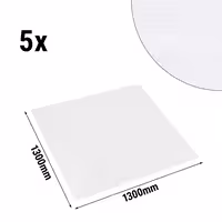 (5 pcs) Damask Tablecloth Tessin Atlas - Satin Band - 130x130cm - White