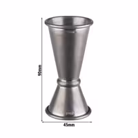 (6 adet) Jigger - İki Ölçekli - 2/4cl - ara çizgiler 1/3cl