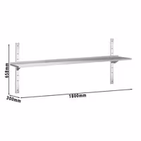 Seinähylly PREMIUM - 1800x300 mm - 1 taso