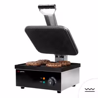 Pripremni rashladni pult - 1210x700 mm - 1 vrata i 2 ladice - za 9x GN 1/6 - uklj. Kontaktni roštilj i Stroj za hamburger