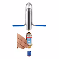 Inset Glass Rinser for sink - with automatic shut-off valve - with integrated flow regulator