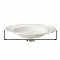 (6 pieces) LUX - Plate deep Maastricht - Ø 23 cm - Ivory