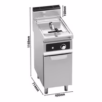 Plinska friteza - 18 L - 14 kW - elektroničko upravljanje - s odvodnom slavinom