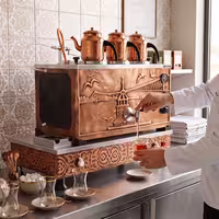 Commercial Gas & Electric Copper Tea Urn - 870mm - 33 Litres - Istanbul Design