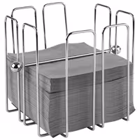 (6 adet) Peçetelik - WIRE - Metal - yaklaşık 150 kokteyl peçetesi - 190x190x190mm - ağırlık çubuğu dahil