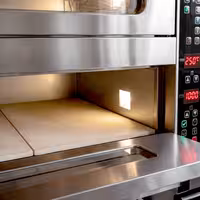Električni Pekarska konvekcijska pećnica s ovlaživanjem - Elektroničko upravljanje - 4x EN 600x400 & Pizza pećnica - 7x Ø 25 cm - Nehrđajući čelik