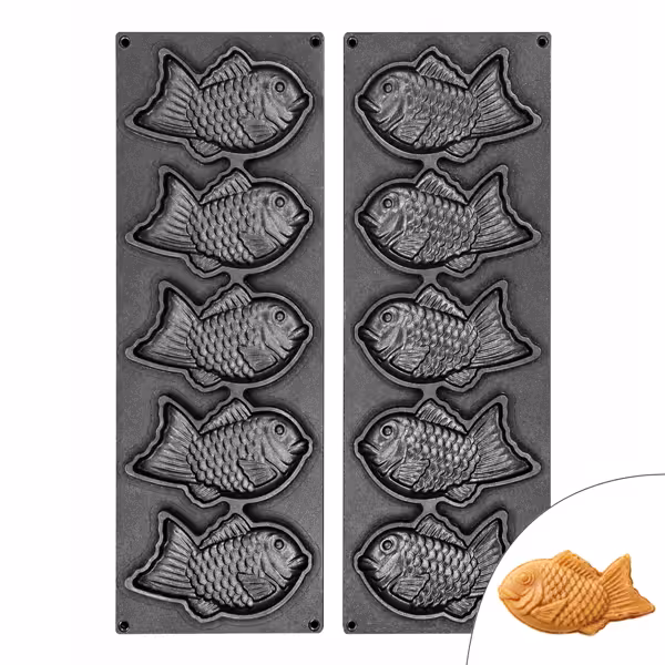 Tartelet Makinesi TMOPH İçin Plakalar - Kalıp: 5x Taiyaki Balık